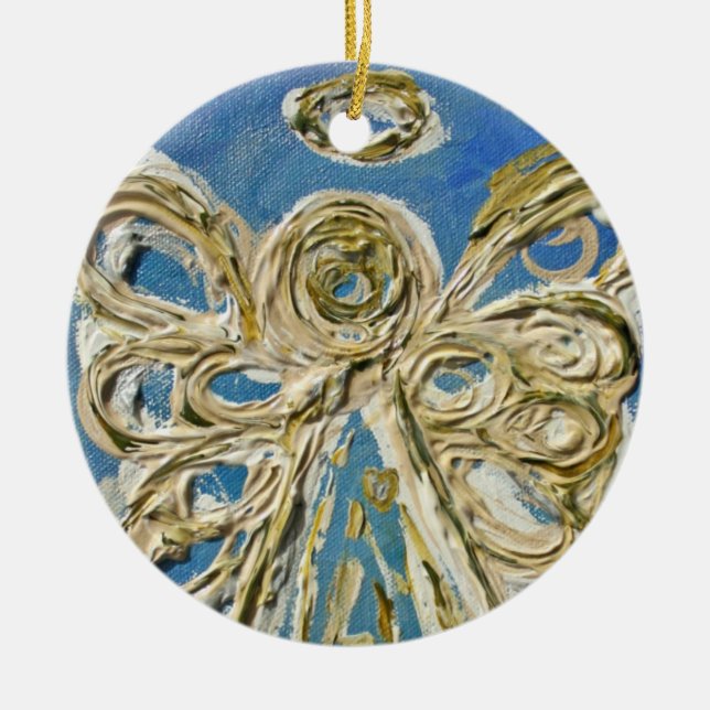 Blue Guardian Angel Ornament Pendant (Framsidan)
