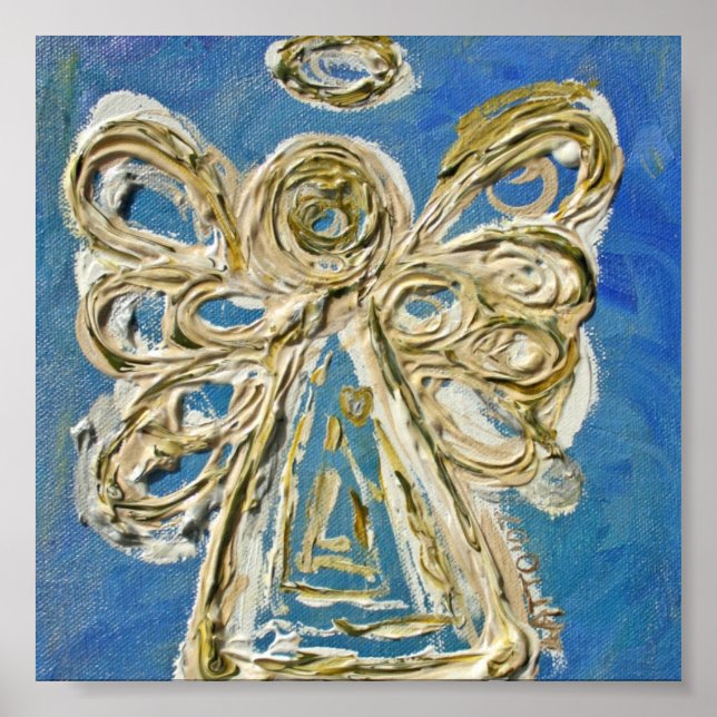 Blue Guardian Angel Poster konstutskrifter (Framsidan)