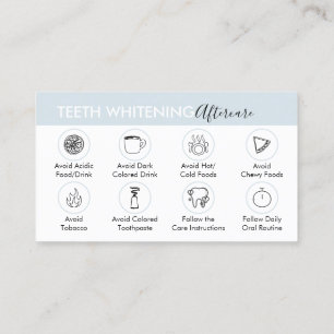 Blue Guide for Teeth Whitening Aftercare Tips Visitkort