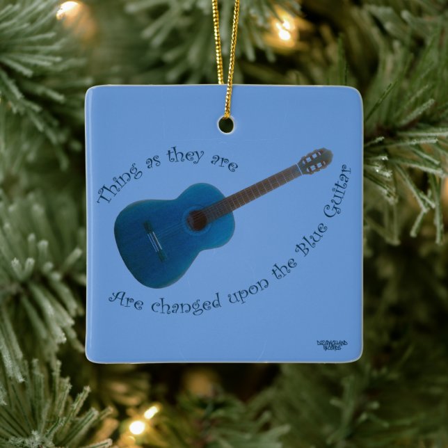 Blue Guitar Julgransprydnad Keramik (Träd)