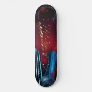 Blue Guitar Mini Skateboard Bräda 18,5 Cm