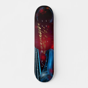 Blue Guitar Skateboard Bräda 20,5 Cm