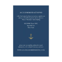 Blue Guld Anchor Nautical Bröllop Hotel