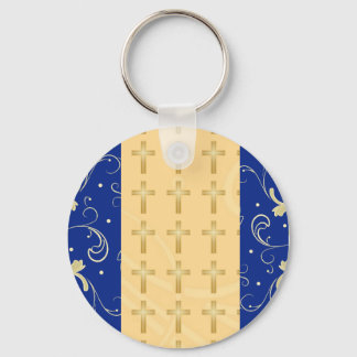 Blue, Guld, Christian Kor, Damask Favkey chain Nyckelring