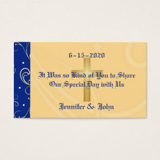 Blue, Guld, Christian Kor, Damaskröllopets favorit Visitkort