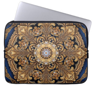 Blue Guld Decorative Laptop sleeve