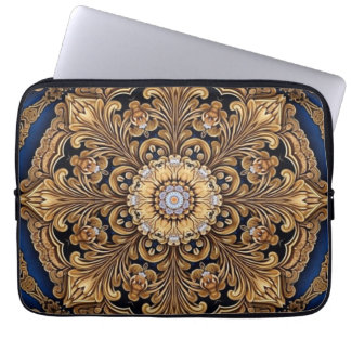 Blue Guld Decorative Laptop sleeve