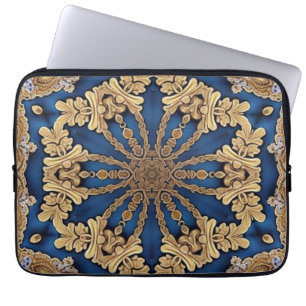 Blue Guld Decorative Laptop sleeve