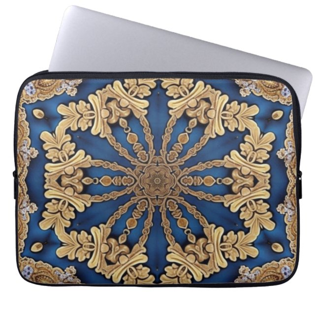Blue Guld Decorative Laptop sleeve (Framsidan)