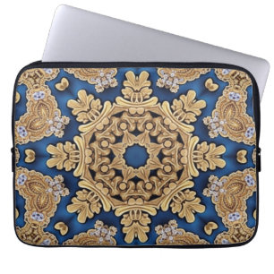 Blue Guld Decorative Laptop sleeve