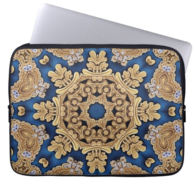 Blue Guld Decorative Laptop sleeve (Framsidan)
