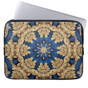 Blue Guld Decorative Laptop sleeve