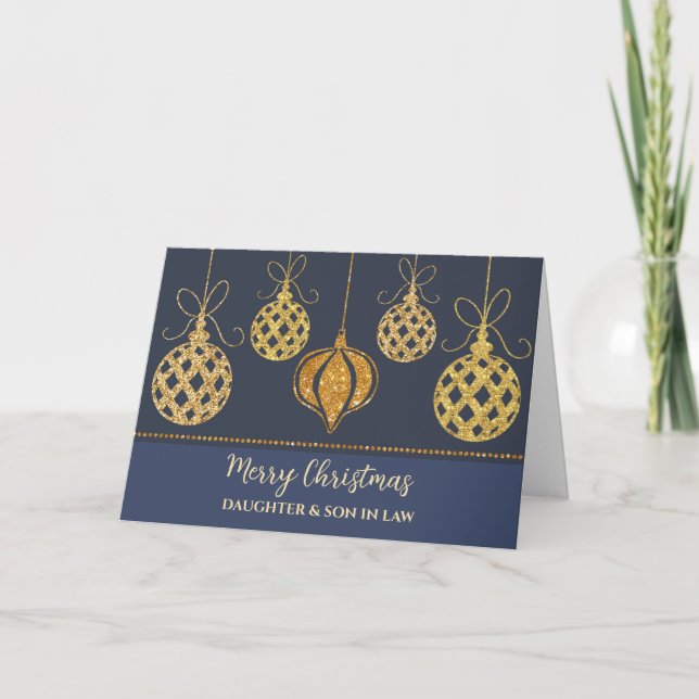 Blue Guld Dotter & Son i Law God jul Kort (Framsida)