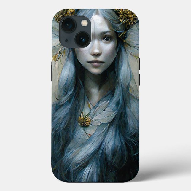Blue Guld Fairy Fantasy Art Fodral-Mate iphone cas (Baksida)