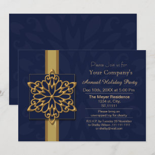 Blue Guld Festive Corporate julfest Inbjudan