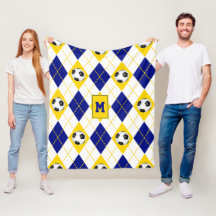 Blue guld-fotbollslaget färg argyle mönster