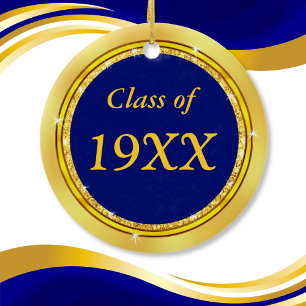 Blue Guld, Gåvor för klass Reunion. CHANGE FÄRG Julgransprydnad Keramik