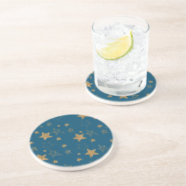 Blue Guld Glitter Stars Underlägg