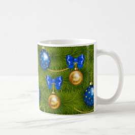 Blue Guld God jul Ornament Helgdag Kaffemugg
