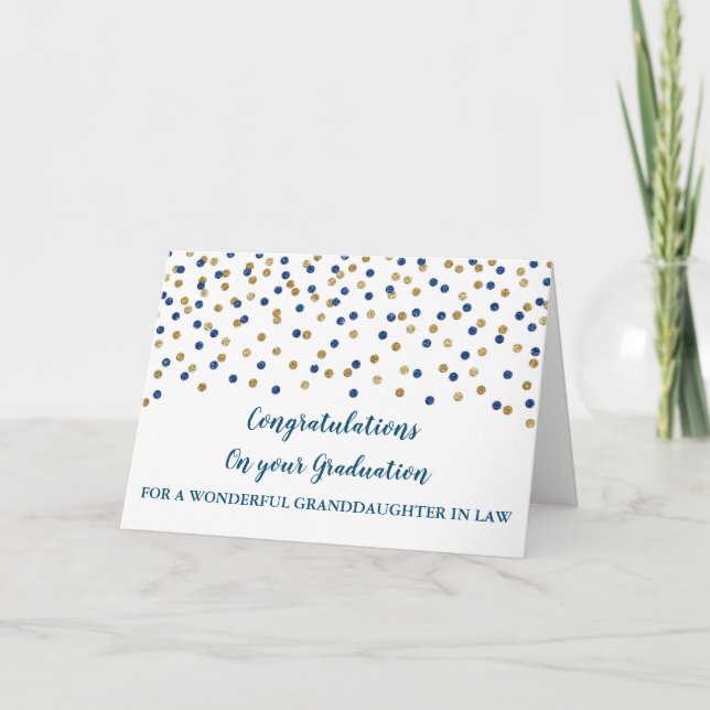 Blue Guld Granddotter i Law Studenten Kort (Framsida)