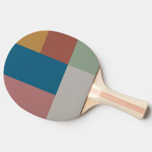 Blue Guld Grått Grönt Terracotta Färg Block Pingisracket
