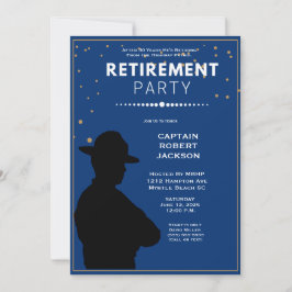 Blue Guld Highway Patrol Pension Party Inbjudningar