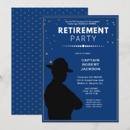 Blue Guld Highway Patrol Pension Party Inbjudningar