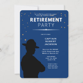 Blue Guld Highway Patrol Pension Party Invita Inbjudningar