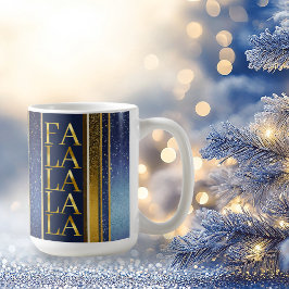 Blue Guld jul Fa La Mönster#27 ID1009 Kaffemugg