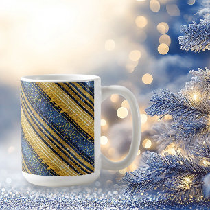 Blue Guld jul Mönster#28 ID1009 Kaffemugg