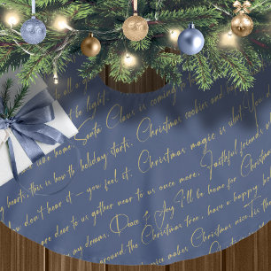 Blue Guld jul Mönster#36 ID1009 Julgransmatta Borstad Polyester