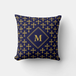 Blue Guld KOR Monogram Kudde