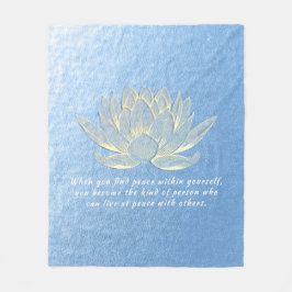 Blue Guld Lotus Yoga Meditation Instructor citerar Fleecefilt