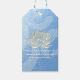 Blue Guld Lotus Yoga Meditation Instructor citerar Presentetikett