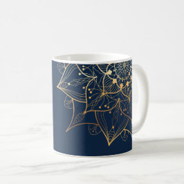 Blue & Guld Mandala | Islamic Art Inspired Kaffemugg