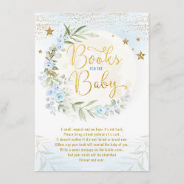 Blue Guld Måne & Stars Greenery Bokar för Baby Tilläggskort