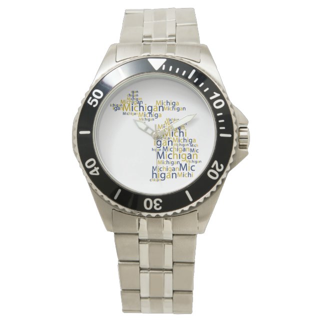 Blue & Guld Michigan Armbandsur (Framsida)