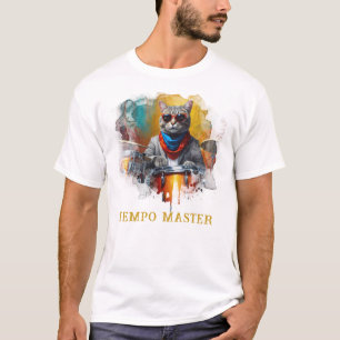 *~* BLUE GULD Percussionist Coola Cat AP91 DRUMMER T Shirt