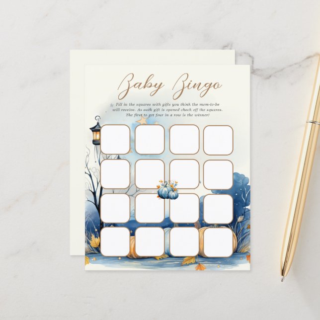 Blue Guld Pumpkin Möhippa Bingo Games (Fram/Back In Situ)