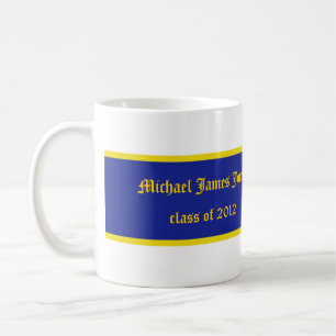 Blue & Guld School Studenten Photo Collage Mugg