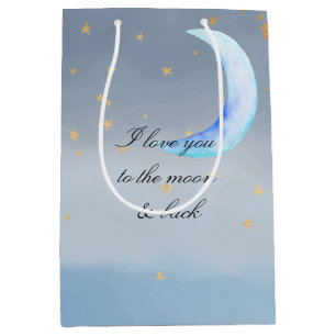 Blue Guld Stars Kärlek You Måne