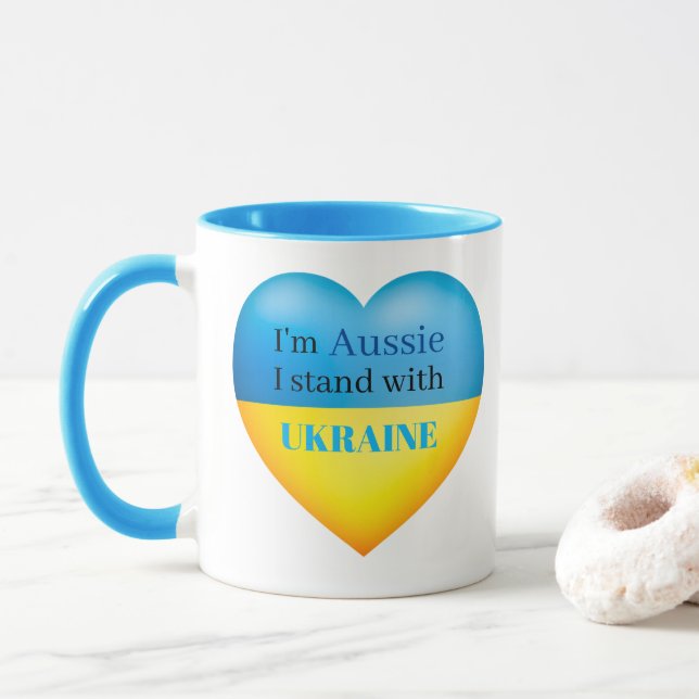 Blue Gult Australian I Stater med Ukraina Mugg (Med munk)
