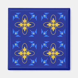 Blue & Gult Azulejo Magnet