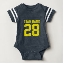 Blue Gult Baby Football Jersey Sports Romper