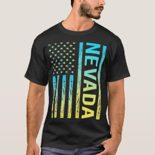 Blue Gult Flagga Nevada T Shirt