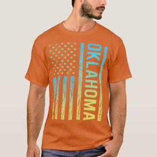 Blue Gult Flagga Oklahoma T Shirt