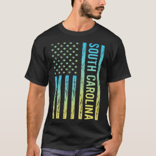 Blue Gult Flagga South olina T Shirt