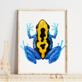 Blue Gult Frog Digital Print | Utskrift av grovväg Poster