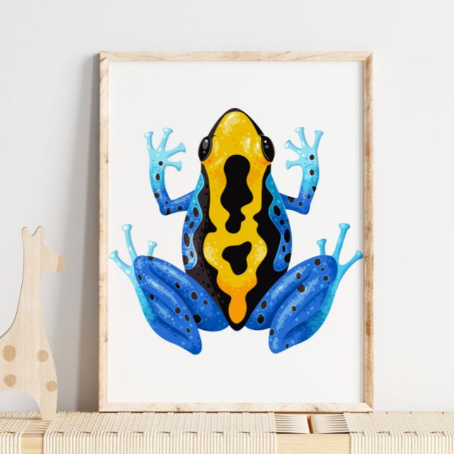 Blue Gult Frog Digital Print | Utskrift av grovväg Poster (Skapare uppladdad)