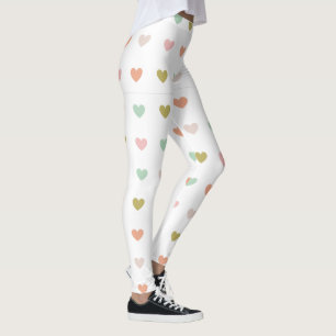 Blue Gult Heart Girly Trendig Fashionable Yoga Leggings